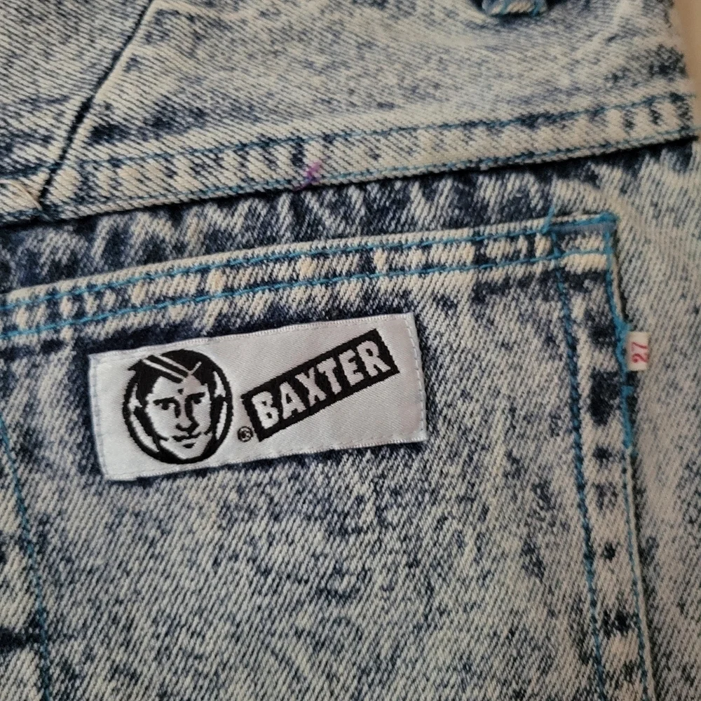 Vintage NWT Deadstock Acid Wash 80s Western Tapered Leg Jeans Size 26 - Picture 6 of 8
